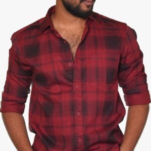 Walkingman Red Check Shirt – Regular Fit